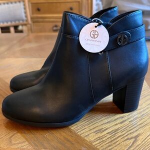 Gianni Bernini Memory Foam Black Ankle Boots